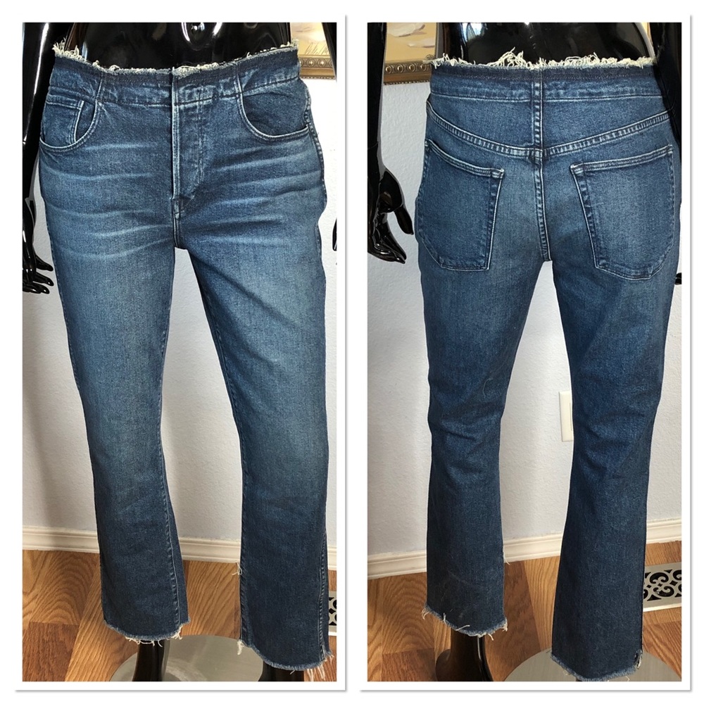 3x1 Women's Straight Leg Jeans in Dark Blue